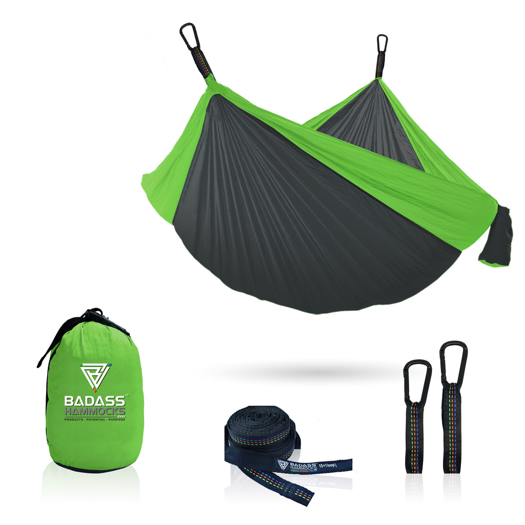 Badass Hammock 1000 Dark / Green trim