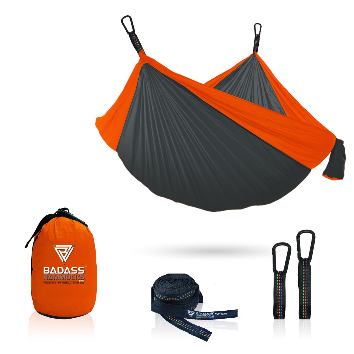 Badass Hammock 1000 Dark / Orange trim