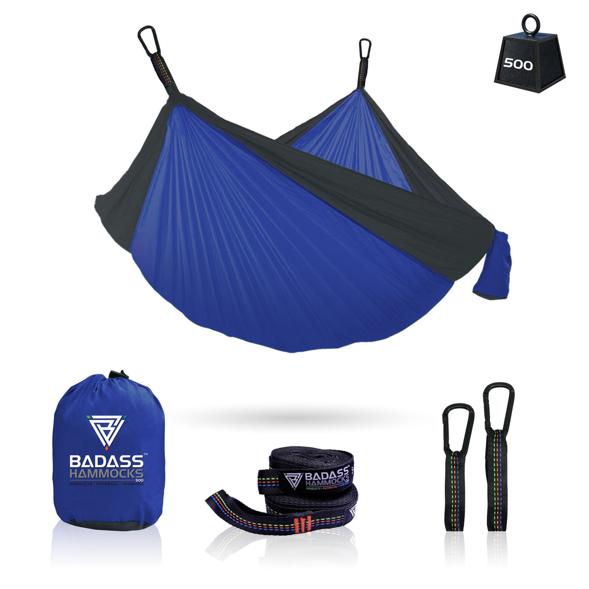 Badass Hammock 500 Blue / Dark trim