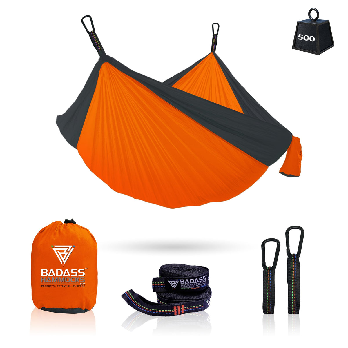 Badass Hammock 500 Orange / Dark trim