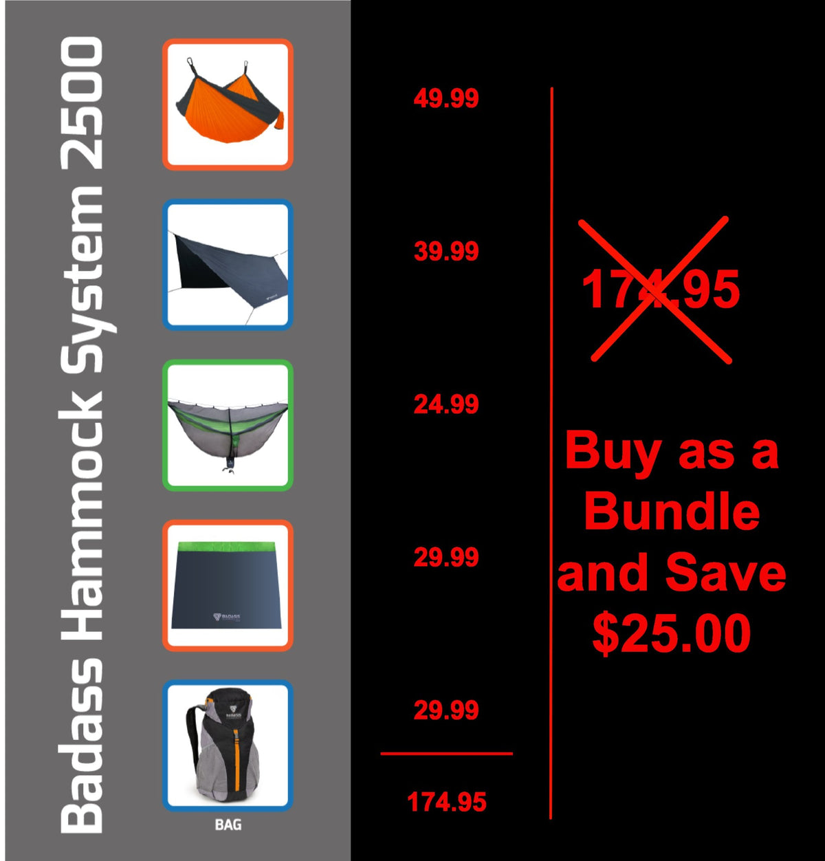 Badass Hammock 2500 System savings